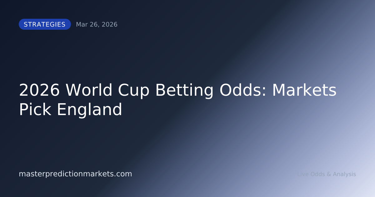 2026 World Cup Betting Odds: Markets Pick England