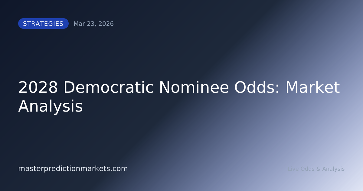 2028 Democratic Nominee Odds: Market Analysis
