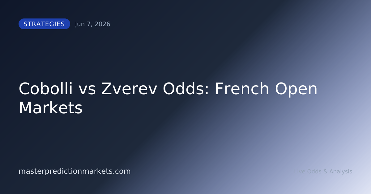 Cobolli vs Zverev Odds: French Open Markets