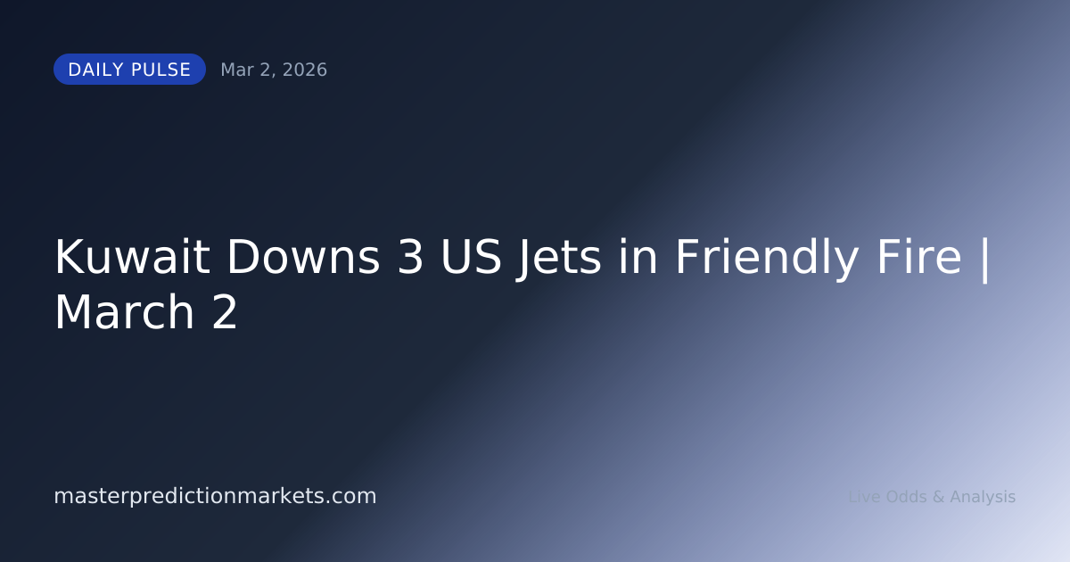 Kuwait Downs 3 US Jets in Friendly Fire | March 2