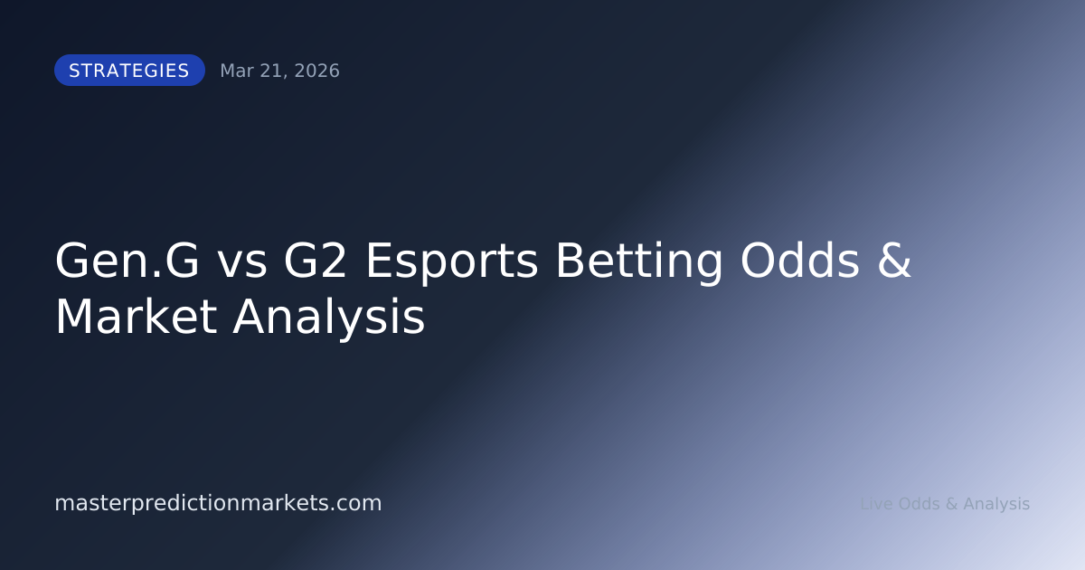 Gen.G vs G2 Esports Betting Odds & Market Analysis