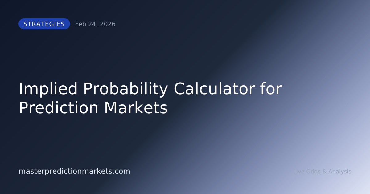 Implied Probability Calculator for Prediction Markets