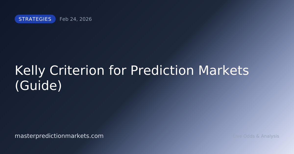 Kelly Criterion for Prediction Markets (Guide)