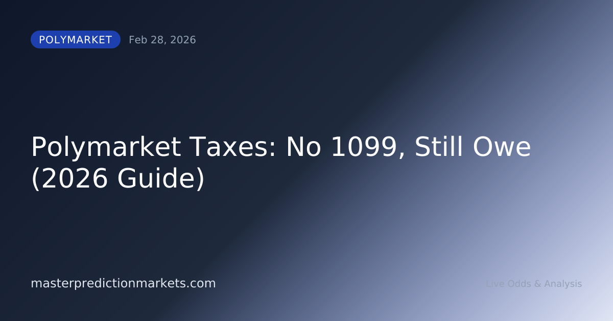 Polymarket Taxes: No 1099, Still Owe (2026 Guide)