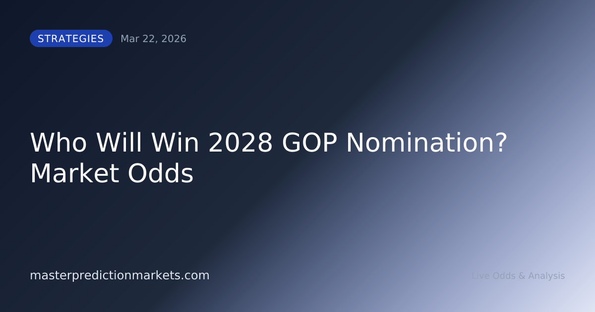 Who Will Win 2028 GOP Nomination? Market Odds