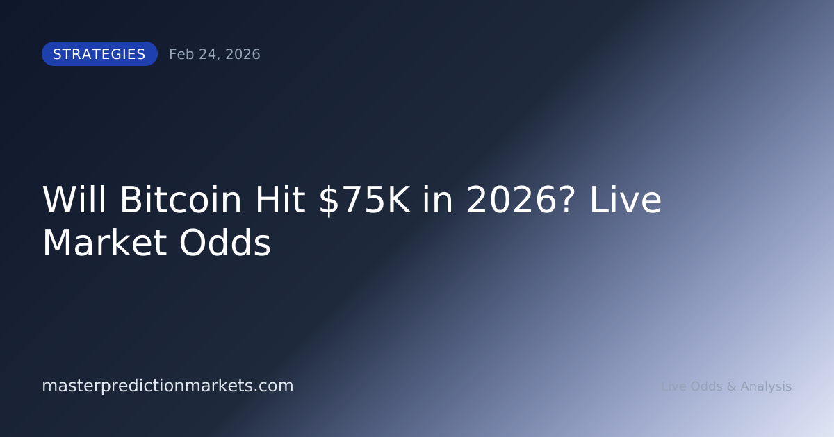 Will Bitcoin Hit $75K in 2026? Live Market Odds