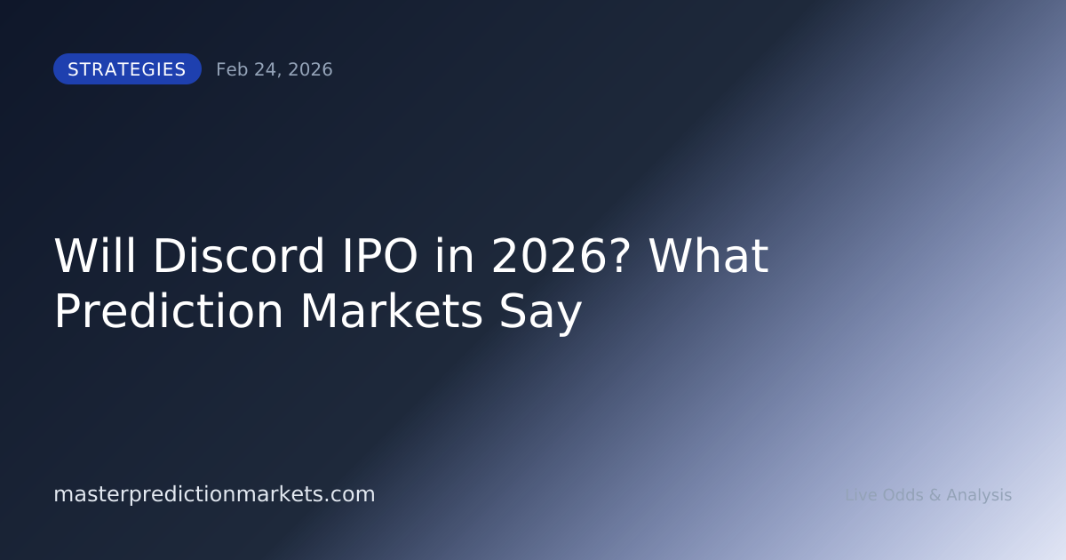 Will Discord IPO in 2026? What Prediction Markets Say